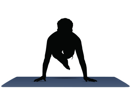EPS 10 vector illustration of Yoga positions in Scale Poseのイラスト素材