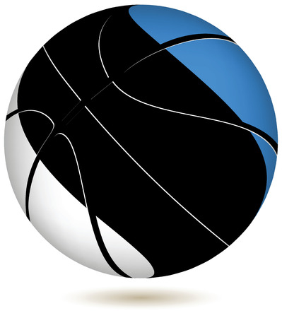 EPS 10 Vector. Basketball ball with Estonia flag on white.のイラスト素材