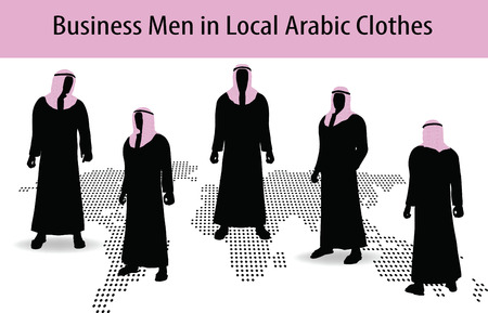 Illustration of man in middle east style clothing dressのイラスト素材