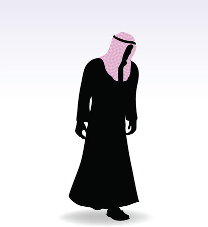 Illustration of man in middle east style clothing dressのイラスト素材