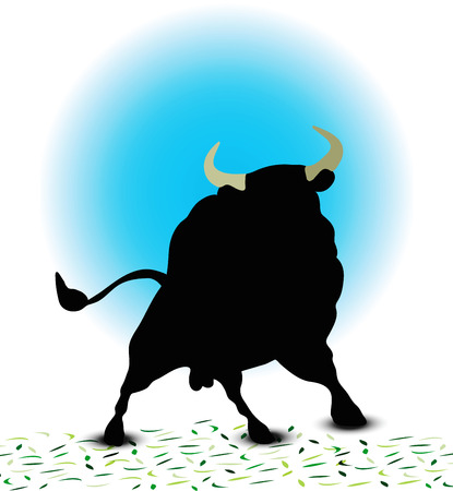 Vector illustration of Bull Silhouetteのイラスト素材