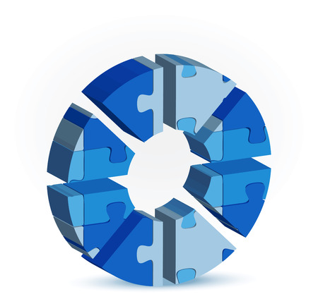  Illustration of loading icon in puzzleのイラスト素材