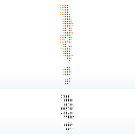 Vector Image -  Map of Republic of Maldives with Dot Patternのイラスト素材