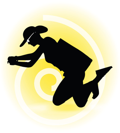 Vector Image -  Tourist woman silhouette with handbag and sunglassesのイラスト素材
