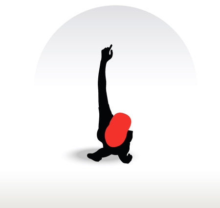 pizza girl silhouette with a red hat isolated on white backgroundのイラスト素材