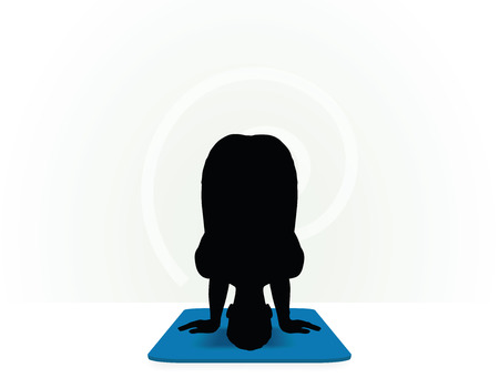 Vector Image - Yoga pose isolated on white backgroundのイラスト素材