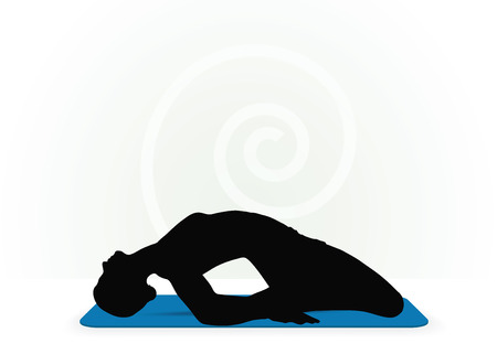 Vector Image - Yoga pose isolated on white backgroundのイラスト素材