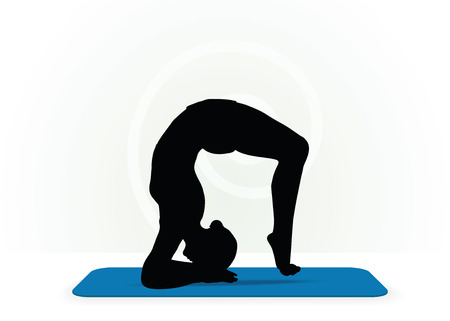 Vector Image - Yoga pose isolated on white backgroundのイラスト素材