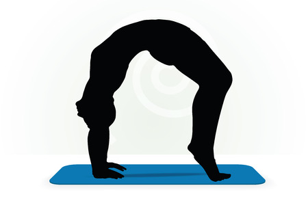Vector Image - Yoga pose isolated on white backgroundのイラスト素材
