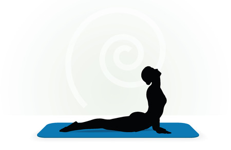 Vector Image - Yoga pose isolated on white backgroundのイラスト素材