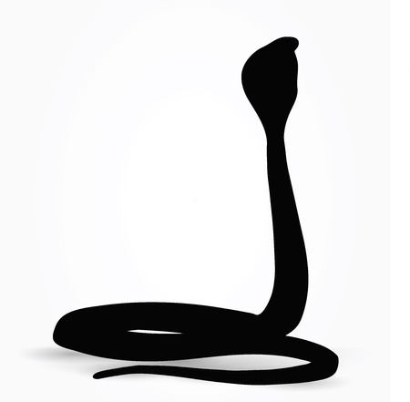 Vector Image - snake silhouette isolated on white backgroundのイラスト素材