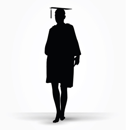 Vector Image - girl silhouette in a gown isolated on white backgroundのイラスト素材