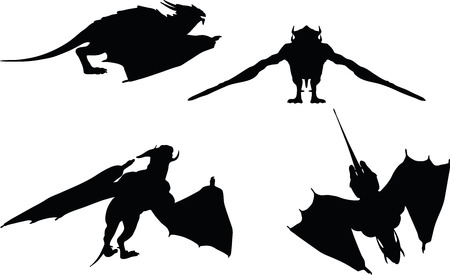 vector illustration of dragon on white backgroundのイラスト素材