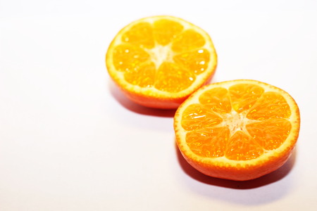 Clementines can be separated into 7 to 14 segments. They tend to be very easy to peel, like a tangerineの写真素材