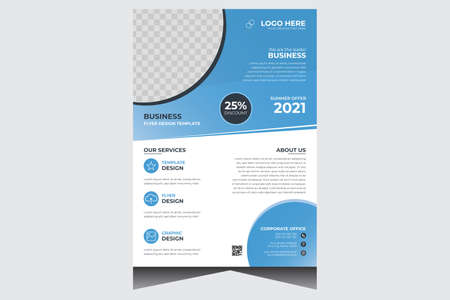Promotional corporate business flyer design templateのイラスト素材