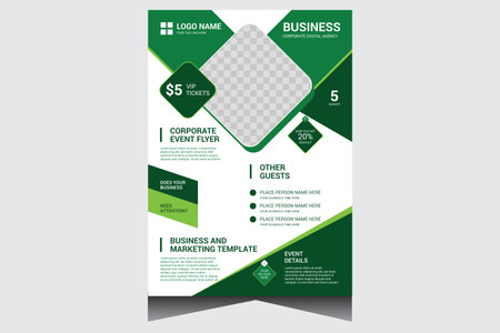 Corporate business event flyer design templateのイラスト素材