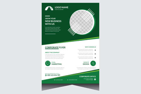 Special green corporate business flyer design templateのイラスト素材