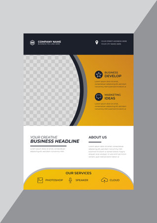 Promotional corporate business agency flyer design templateのイラスト素材
