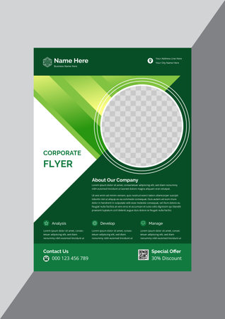 Stylish modern corporate business agency flyer design templateのイラスト素材