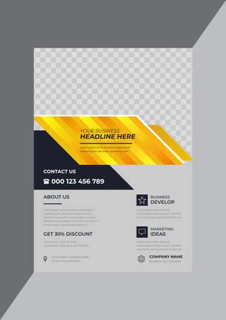 Stylish and creative corporate business flyer design template vectorのイラスト素材