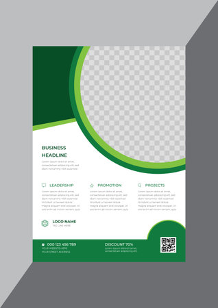 Green creative corporate business flyer design templateのイラスト素材