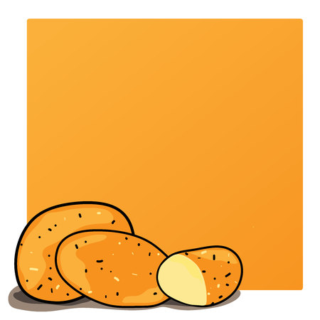 Potato vector icon in flat styleのイラスト素材