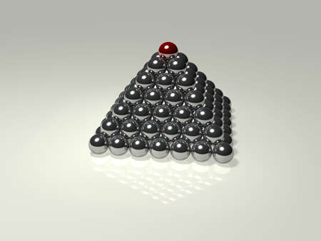 Chrome balls pyramidの写真素材