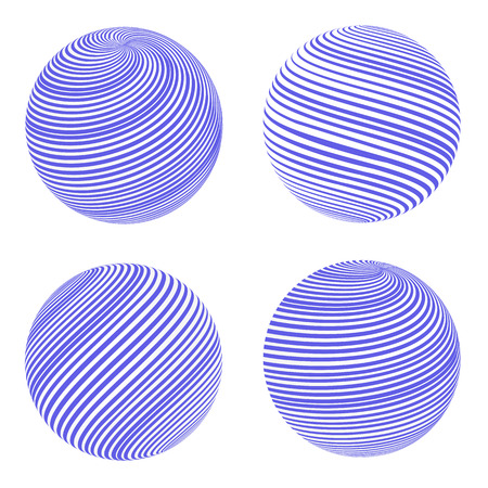 Abstract globe 3d - setのイラスト素材