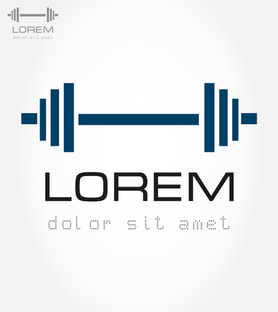 Barbell symbol  Vector illustration のイラスト素材