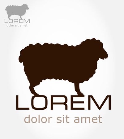 Sheep symbol  Lamb vector のイラスト素材