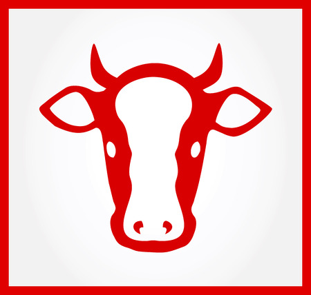 cow symbol  vector illustration のイラスト素材