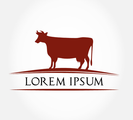 cow symbol  vector illustration のイラスト素材