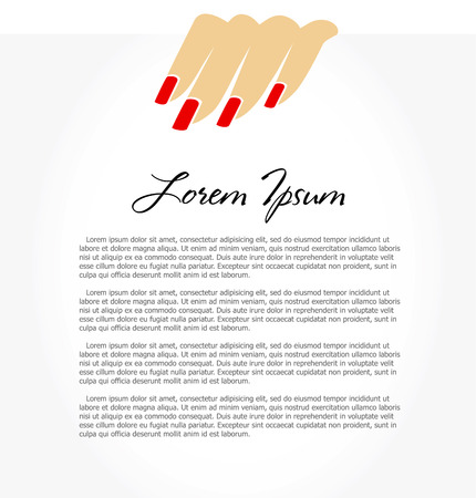 female  hand holding board のイラスト素材