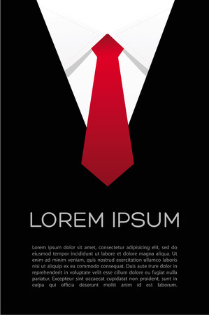 Tie vector - flyer suit  Businessman shirt のイラスト素材
