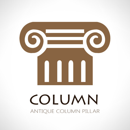 Antique column abstract signのイラスト素材