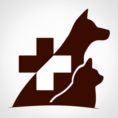 Dog and cat logo vectorのイラスト素材