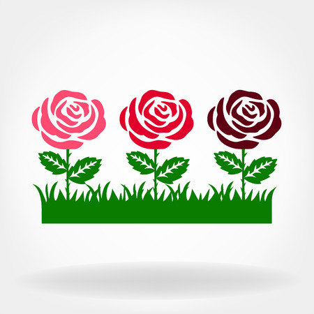 roses vector logoのイラスト素材