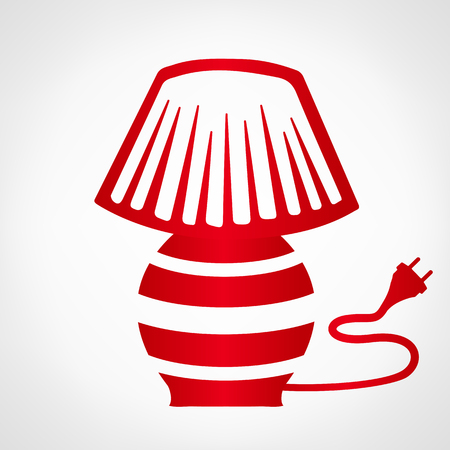 red table lamp logoのイラスト素材