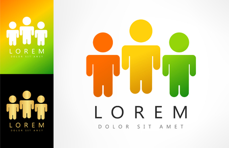 People logo. Vector illustration.のイラスト素材