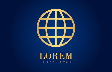 Golden globe logoのイラスト素材