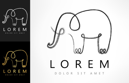 Elephant logo vector.のイラスト素材