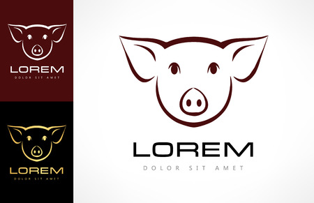 pig logoのイラスト素材