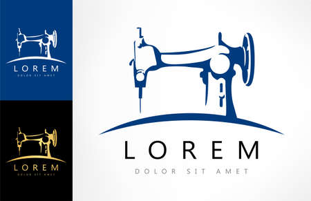 Sewing machine logo vector designのイラスト素材