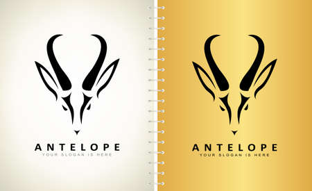 antelope logo vector. animal design.のイラスト素材