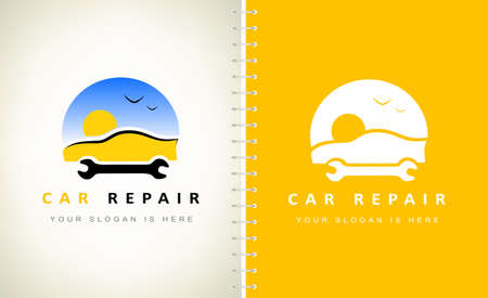 car repair logo. Design illustration.のイラスト素材