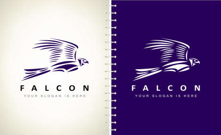 Falcon logo vector. Bird design.のイラスト素材