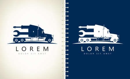 truck logo lorry vector designのイラスト素材