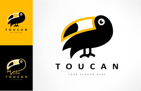 Toucan logo vector. bird design.のイラスト素材