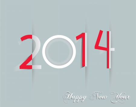  Happy new year 2014   Transparency used on highlight elements のイラスト素材