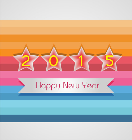 Happy New Year 2015のイラスト素材